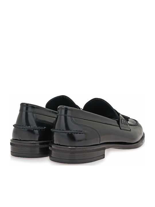 Leather Men's Loafers in Black Colour