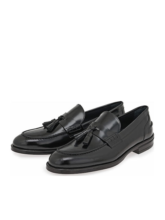 Leather Men's Loafers in Black Colour