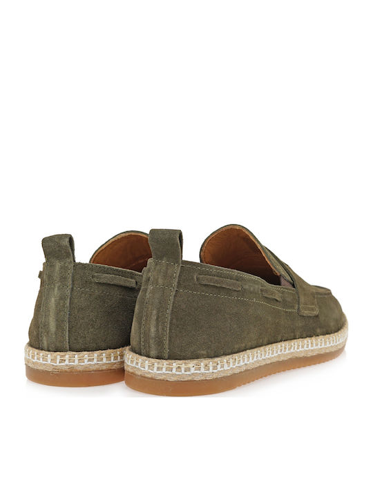 Suede Ανδρικά Loafers σε Πράσινο Χρώμα