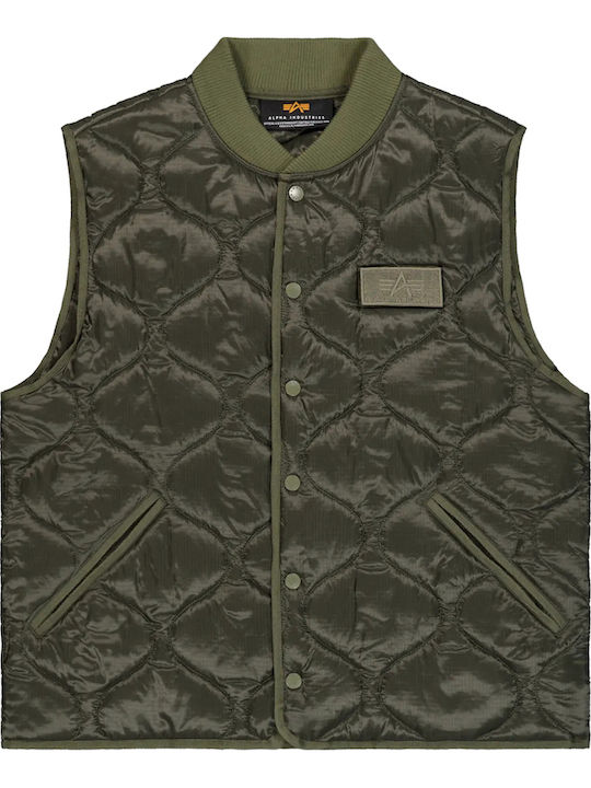 Sleeveless Jacket Dark Olive
