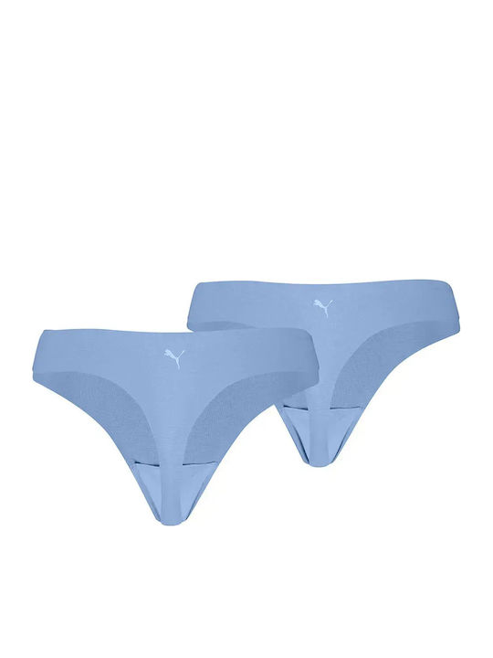 Women's String Briefs 2Pack Seamless Light Blue
