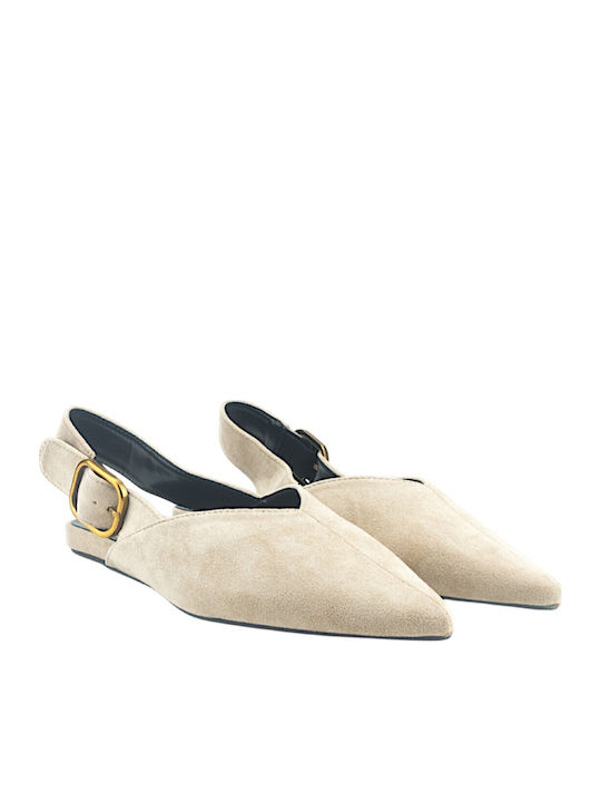 Damen Ballerinas in Beige Farbe