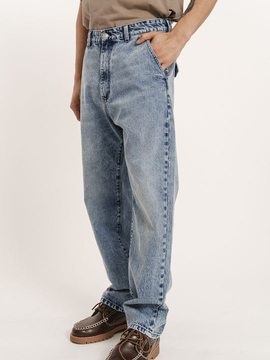 Pantaloni De Blugi Pentru Bărbați Cu Fit Regular Denim Albastru Deschis
