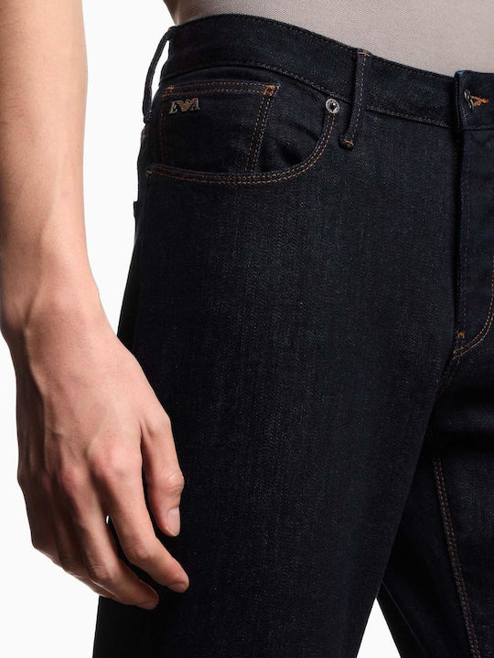 Men's Slim Fit Elastic Blue Jeans Pants