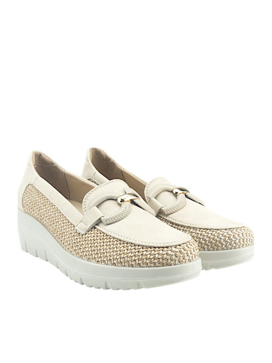Women's Loafers in Beige Colour