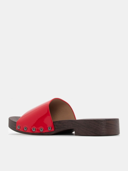 Flat Mules σε Κόκκινο Χρώμα