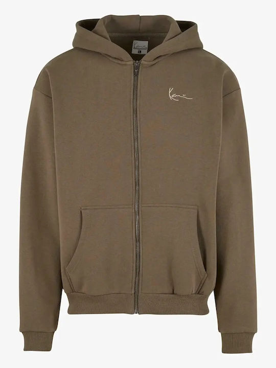 Signature Ζακέτα με Κουκούλα Brown