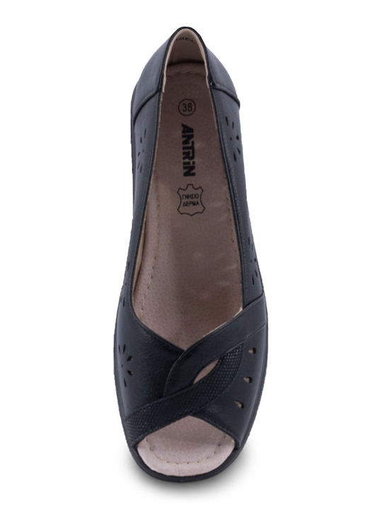 Γυναικεία Slip-On Δερμάτινα Μαύρα