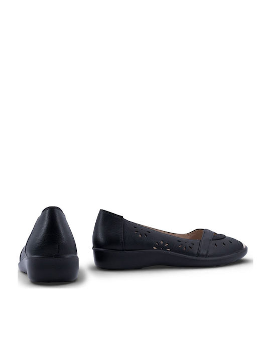 Γυναικεία Slip-On Δερμάτινα Μαύρα