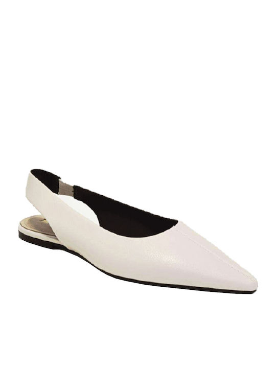 Women's Ballerina Shoes Slingback in Beige Colour