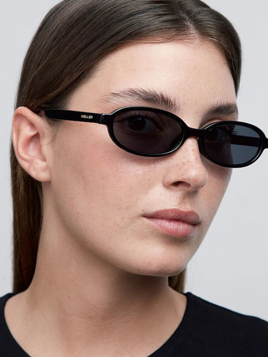 Meller Osei Women's Sunglasses with Black Horn-Rimmed Frame and Black Lens OS-TUTCAR