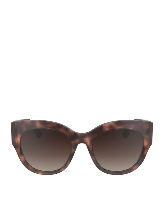 Longchamp Women's Sunglasses with Brown Tartaruga Plastic Frame and Brown Gradient Lens LO740S 690