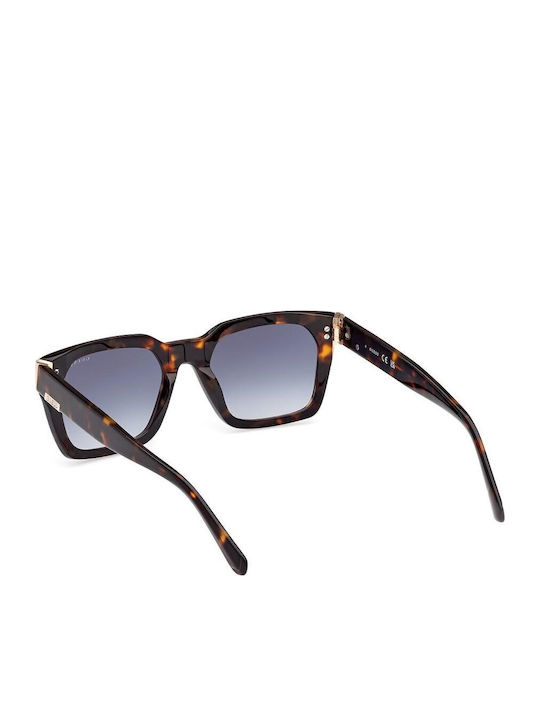 Guess Guess Damen Sonnenbrille mit Schwarz Schildkröte Horn umrandetem Rahmen und Blau Verlaufsfarbe Gläser GU00172 52W