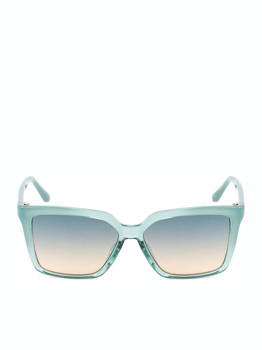 Guess Women's Sunglasses with Green Plastic Frame and Turquoise Gradient Lens GU00099 89W