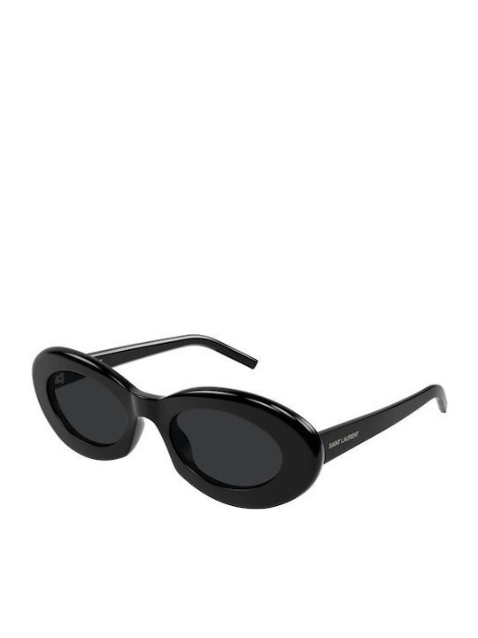Ysl Women's Sunglasses with Black Plastic Frame and Black Lens SL 594 008