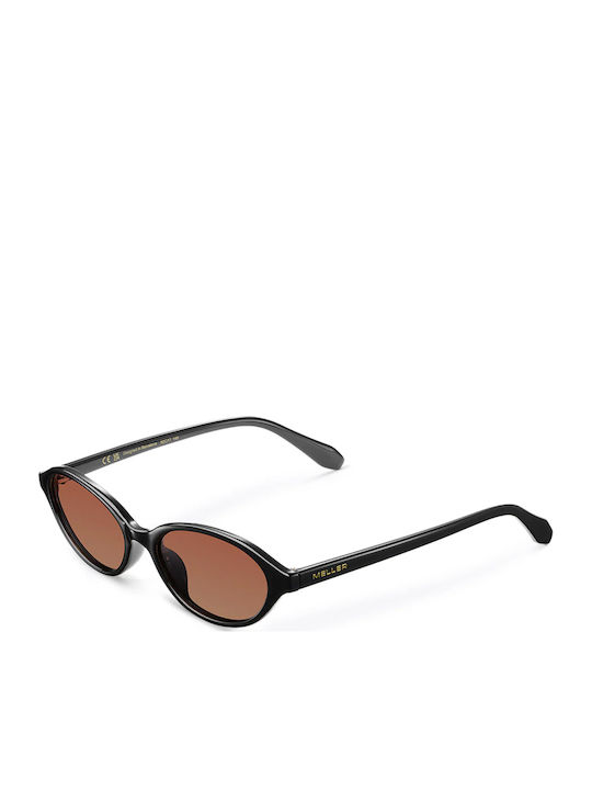 Meller Meller Damen Sonnenbrillen mit Braun Horn umrandetem Rahmen und Braun Polarisiertem Glas