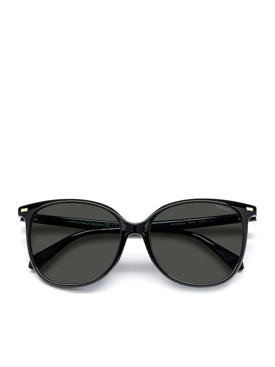 Polaroid Women's Sunglasses with Black Plastic Frame and Black Polarized Lens PLD4125/G/S 807