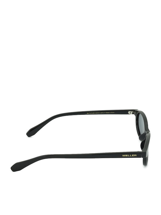 Meller Binti Unisex Sunglasses with Black Horn-Rimmed Frame and Black Lens BN-TUTCAR