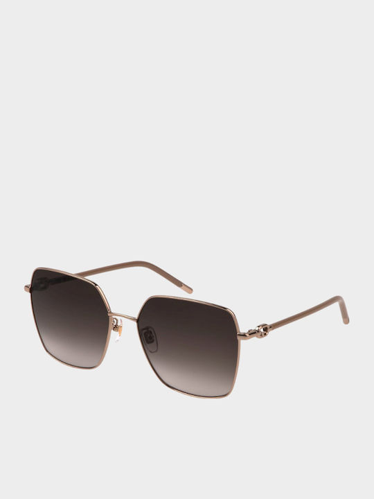 Furla Women's Sunglasses with Rose Gold Metal Frame and Brown Gradient Lens SFU693 08FE