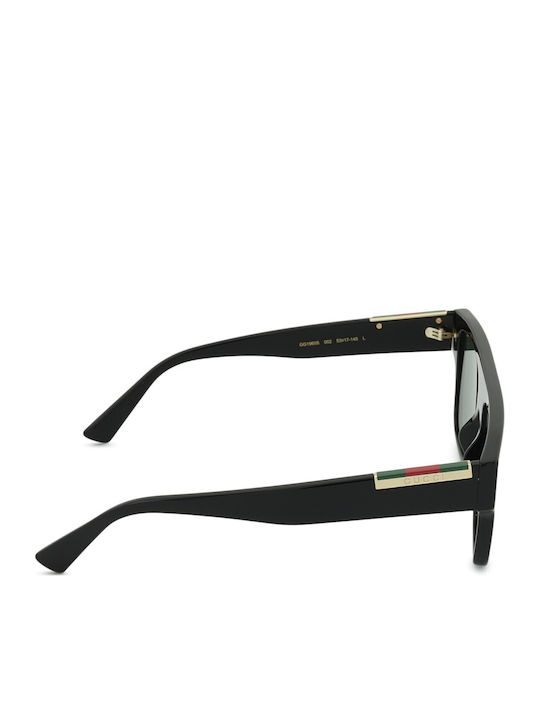 Gucci Unisex Sunglasses with Black Plastic Frame and Black Lens GG1960S 002