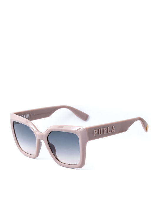 Furla Feminini Ochelari de soare cu Gri Cadru și Albastru Degrade Lentilă sfu810v 06y1