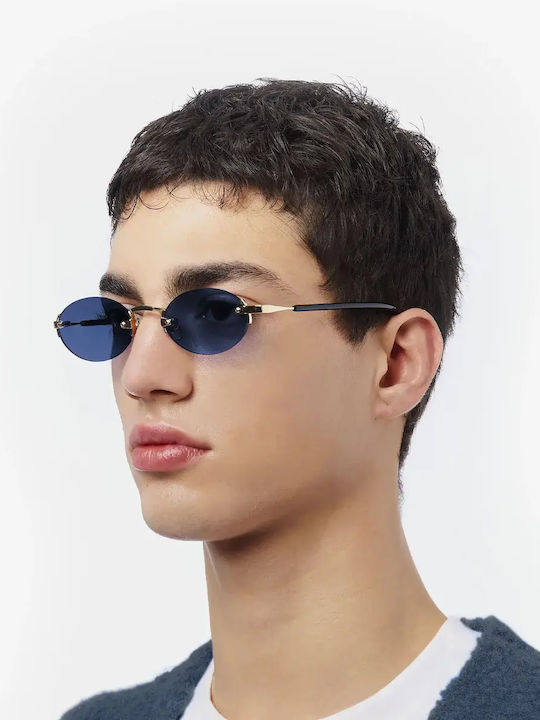Gast Quantum Unisex Γυαλιά Ηλίου με Χρυσό Μεταλλικό Σκελετό και Μπλε Ντεγκραντέ Φακό QUANTUM-04-51