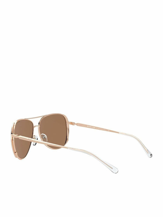 Michael Kors Chelsea Glam Γυναικεία Γυαλιά Ηλίου με Ροζ Χρυσό Μεταλλικό Σκελετό και Ροζ Καθρέφτη Φακό MK1082 1108R1