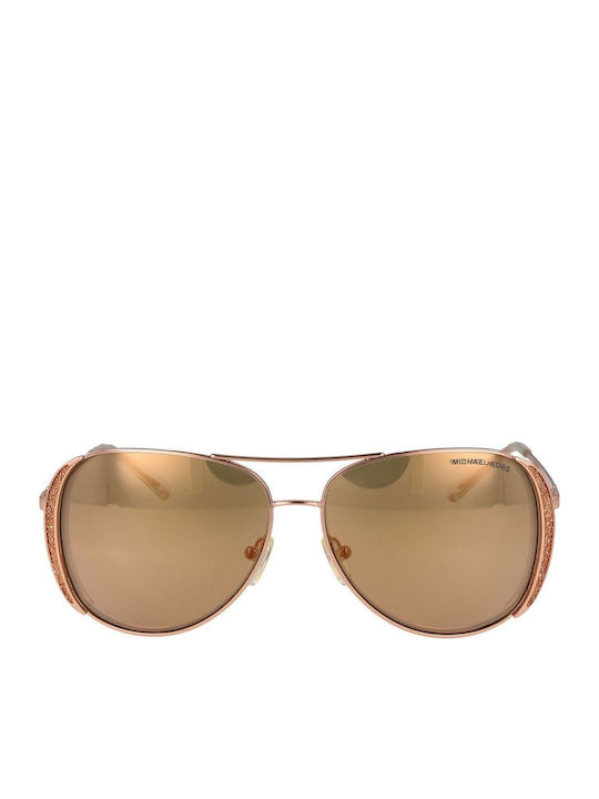 Michael Kors Chelsea Glam Γυναικεία Γυαλιά Ηλίου με Ροζ Χρυσό Μεταλλικό Σκελετό και Ροζ Καθρέφτη Φακό MK1082 1108R1