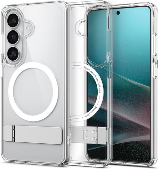 Spigen Ultra Hybrid S Mag Rückseiten Umschlag Silikon / Kunststoff Klar und Weiß (Galaxy S26+)