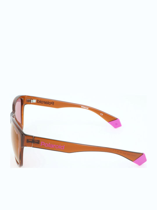 Polaroid Men's Sunglasses with Pink Plastic Frame and Polarized Lens PLD6077/F/S 09Q/OZ
