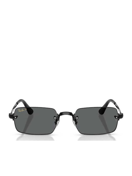 Ray Ban Унисекс Слънчеви очила с Черна Метална Рамка и Черни Стъкла RB3928 002/81