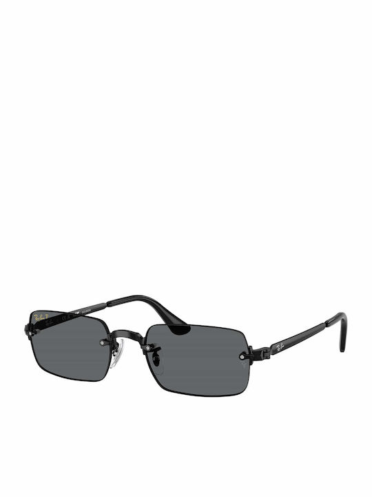 Ray Ban Унисекс Слънчеви очила с Черна Метална Рамка и Черни Стъкла RB3928 002/81