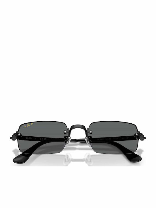 Ray Ban Унисекс Слънчеви очила с Черна Метална Рамка и Черни Стъкла RB3928 002/81