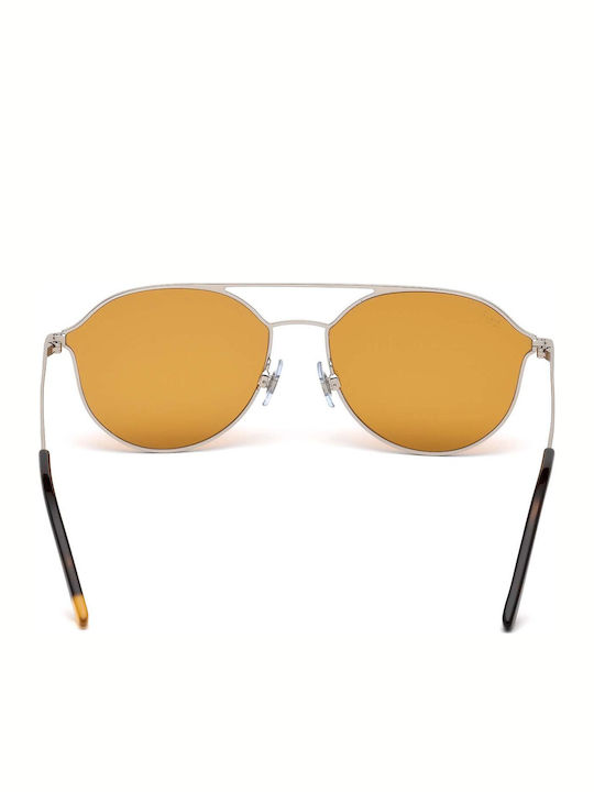 Web Unisex Ochelari de soare cu Argintiu Cadru și Galben Lentilă WE0208 16E