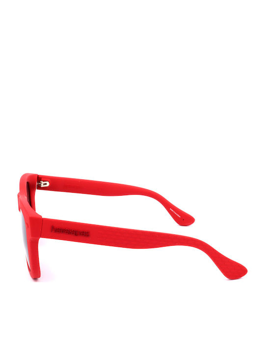 Havaianas Paratysaba48 Unisex Sunglasses with Red Plastic Frame and Black Lens PARATY/S ABA/Y1