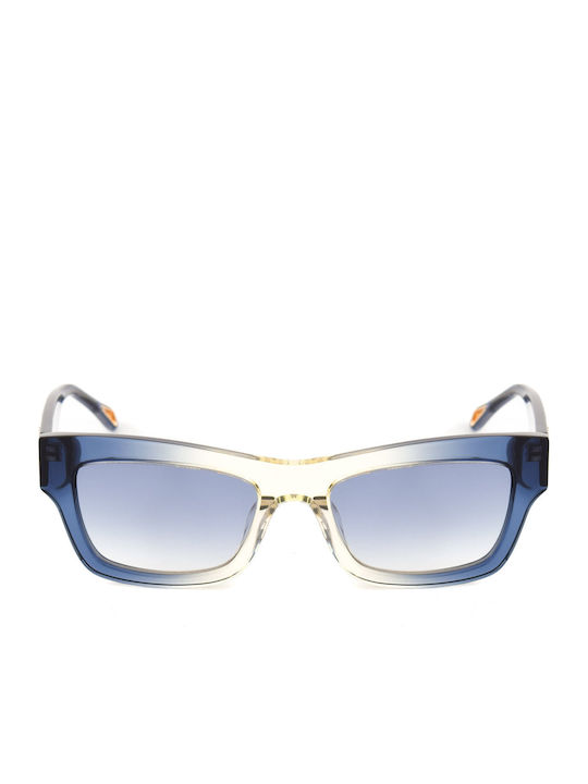 Zadig & Voltaire Unisex Sunglasses with Blue Plastic Frame and Blue Gradient Lens