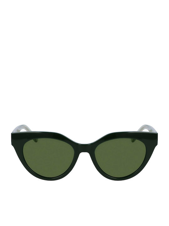 Liu Jo Women's Sunglasses with Black Plastic Frame and Green Lens