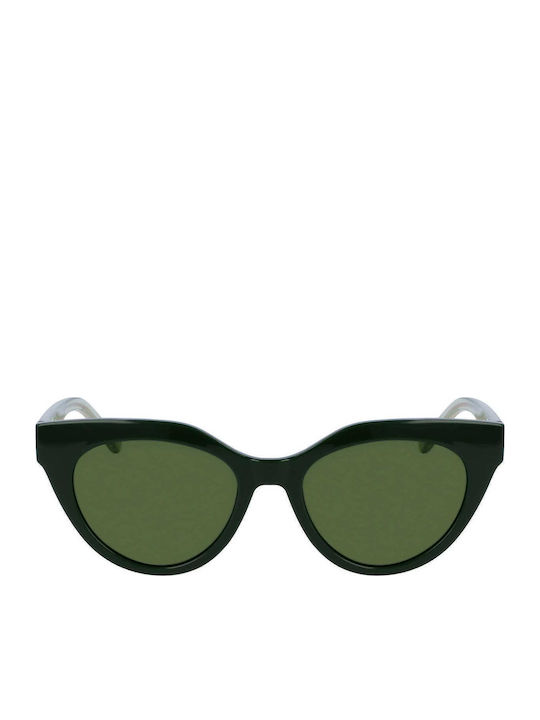 Liu Jo Women's Sunglasses with Black Plastic Frame and Green Lens