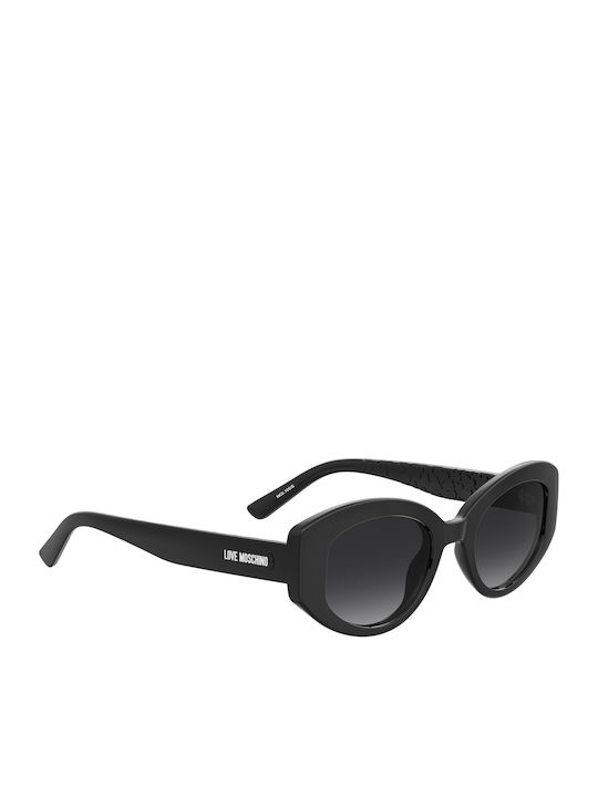 Moschino Unisex Sunglasses with Black Horn-Rimmed Frame and Black Lens MOL105/S 807/9O