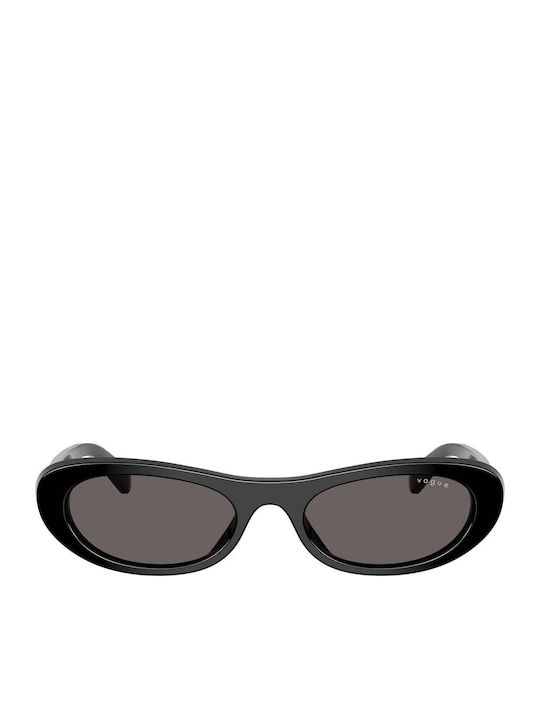 Vogue W44/87 Unisex Γυαλιά Ηλίου με Μαύρο Κοκκάλινο Σκελετό και Μαύρο Φακό