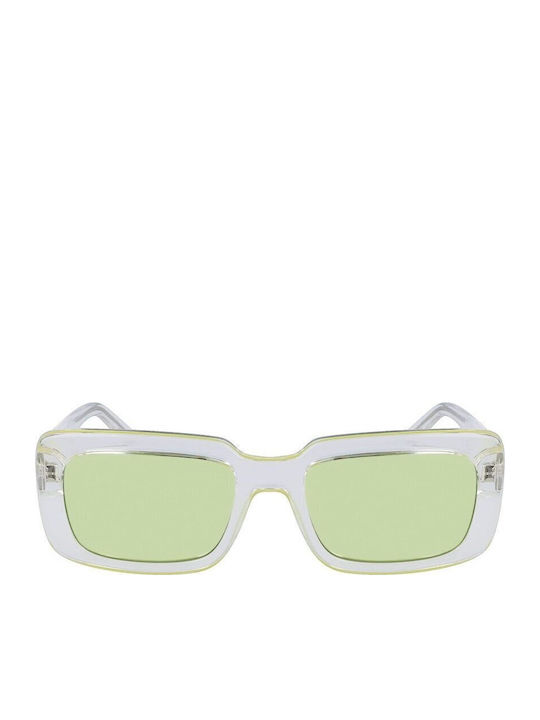 Karl Lagerfeld Unisex Sunglasses with Transparent Plastic Frame and Green Lens KL6101S-970