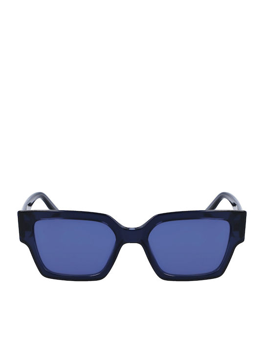 Karl Lagerfeld Women's Sunglasses with Navy Blue Plastic Frame and Blue Lens KL6089S-405