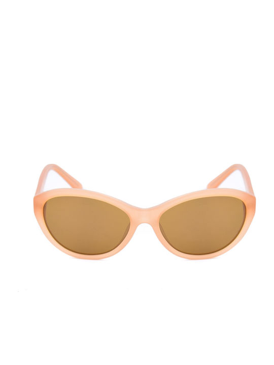 Women's Sunglasses with Brown Plastic Frame and Brown Lens