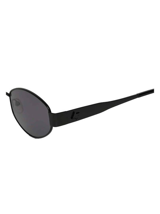 AV Sunglasses Gigi Unisex Sunglasses with Black Metal Frame and Black Lens