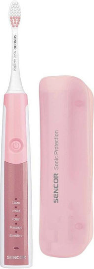 Sencor SOC 2201RS Elektrische Zahnbürste mit Timer und Reisetasche Rosa