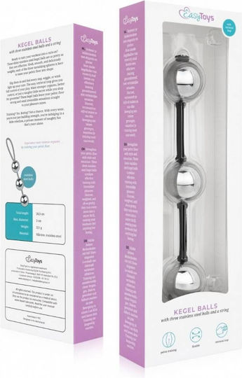Сребристи Тройни Метални Вагинални Топки Easytoys Geisha Metal Kegel Balls Silver 28.3cm