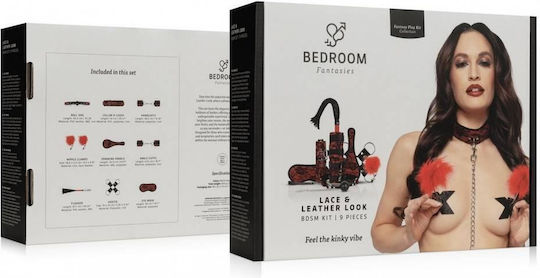 Bedroom Fantasies BDSM Kit σε Κόκκινο Χρώμα 9τμχ