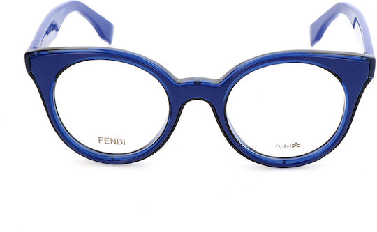 Fendi Women's Prescription Eyeglass Frame Blue FF 0198 L04