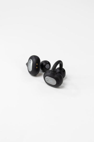 AGM Open Buds 1 Bluetooth Handsfree Ακουστικά με Αντοχή στον Ιδρώτα και Θήκη Φόρτισης Μαύρα