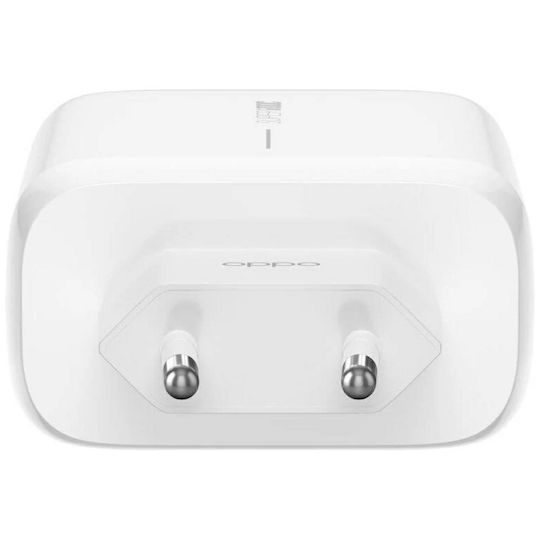 Oppo Φορτιστής Χωρίς Καλώδιο με Θύρα USB-C 65W Λευκός (VCA7JFEH)